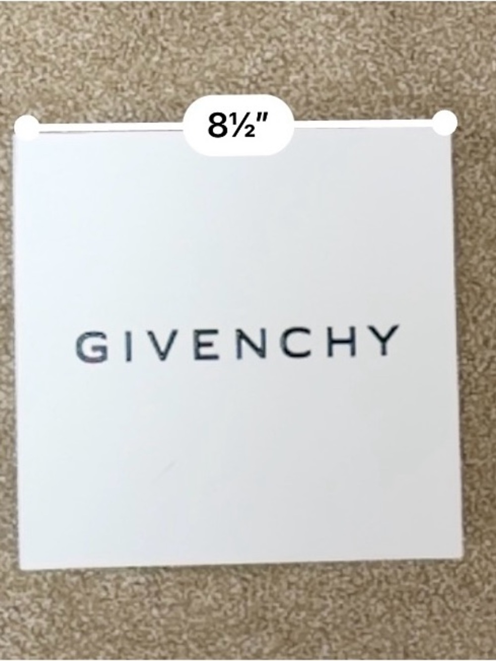 Givenchy White Box only with Black Logo